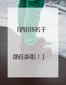 四川5名干部任新职！