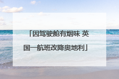 因驾驶舱有烟味 英国一航班改降奥地利