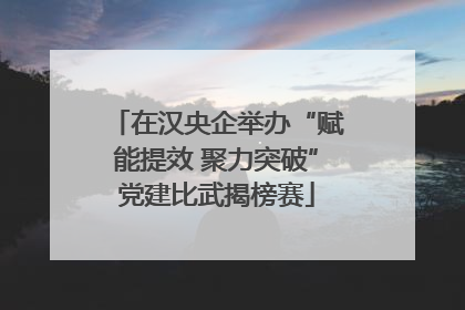 在汉央企举办“赋能提效 聚力突破”党建比武揭榜赛