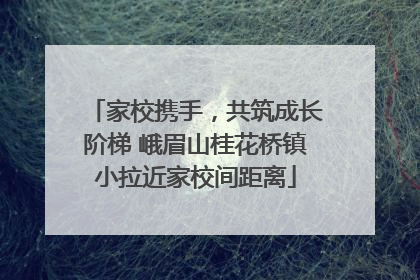 家校携手，共筑成长阶梯 峨眉山桂花桥镇小拉近家校间距离