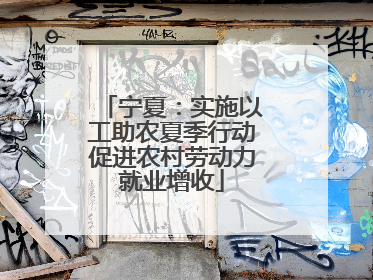 宁夏：实施以工助农夏季行动促进农村劳动力就业增收