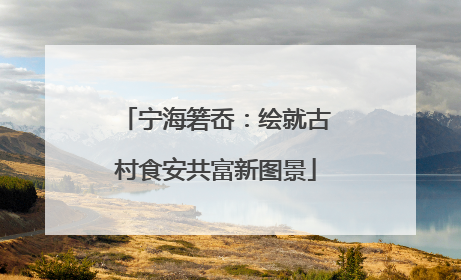 宁海箬岙：绘就古村食安共富新图景