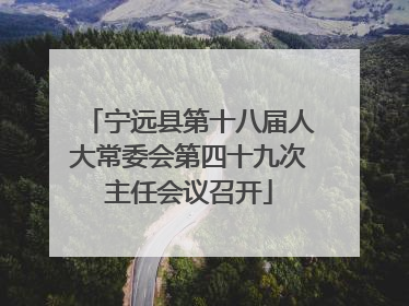 宁远县第十八届人大常委会第四十九次主任会议召开