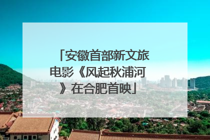 安徽首部新文旅电影《风起秋浦河》在合肥首映