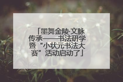 墨舞金陵·文脉传承——书法研学暨“小状元书法大赛”活动启动了