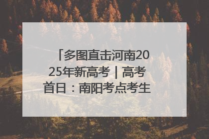 多图直击河南2025年新高考｜高考首日：南阳考点考生信心满满迎战