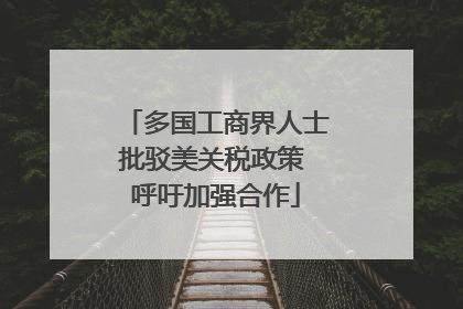 多国工商界人士批驳美关税政策 呼吁加强合作