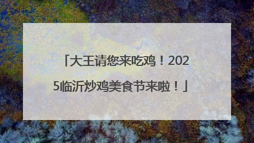 大王请您来吃鸡！2025临沂炒鸡美食节来啦！