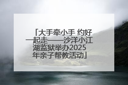 大手牵小手 约好一起走——沙洋小江湖监狱举办2025年亲子帮教活动