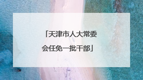 天津市人大常委会任免一批干部