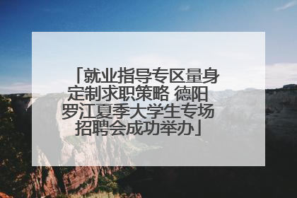 就业指导专区量身定制求职策略 德阳罗江夏季大学生专场招聘会成功举办