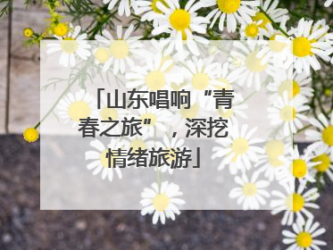 山东唱响“青春之旅”，深挖情绪旅游