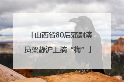 山西省80后蒲剧演员梁静沪上摘“梅”