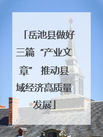 岳池县做好三篇“产业文章” 推动县域经济高质量发展