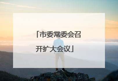 市委常委会召开扩大会议