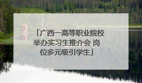 广西一高等职业院校举办实习生推介会 岗位多元吸引学生
