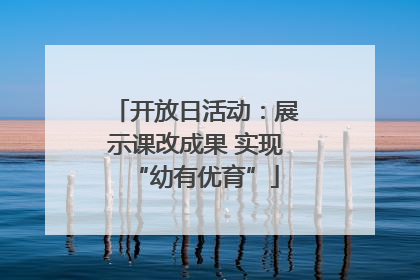 开放日活动：展示课改成果 实现“幼有优育”