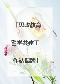 思政教育警学共建工作站揭牌