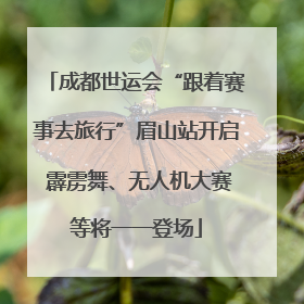 成都世运会“跟着赛事去旅行”眉山站开启 霹雳舞、无人机大赛等将一一登场