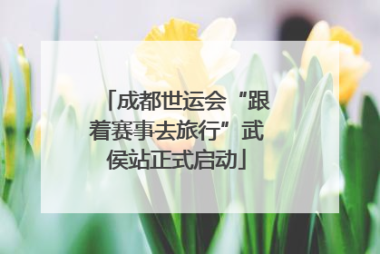 成都世运会“跟着赛事去旅行”武侯站正式启动