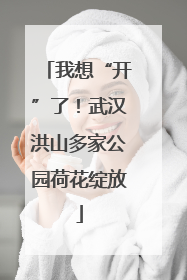 我想“开”了！武汉洪山多家公园荷花绽放