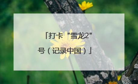 打卡“雪龙2”号（记录中国）