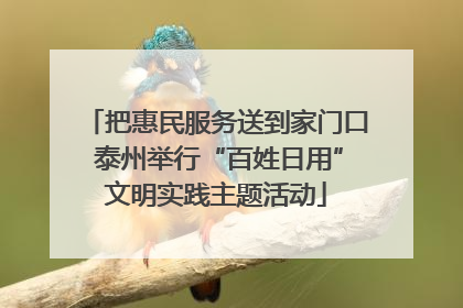 把惠民服务送到家门口 泰州举行“百姓日用”文明实践主题活动