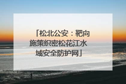 松北公安：靶向施策织密松花江水域安全防护网