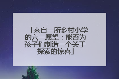 来自一所乡村小学的六一愿望：能否为孩子们制造一个关于探索的惊喜
