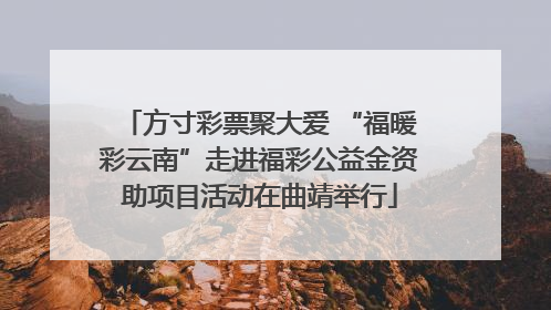 方寸彩票聚大爱 “福暖彩云南”走进福彩公益金资助项目活动在曲靖举行