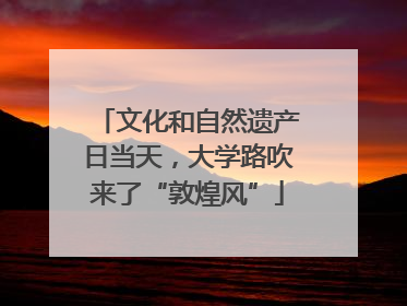 文化和自然遗产日当天，大学路吹来了“敦煌风”