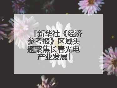 新华社《经济参考报》区域头题聚焦长春光电产业发展