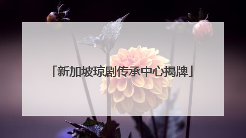 新加坡琼剧传承中心揭牌