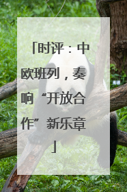 时评：中欧班列，奏响“开放合作”新乐章