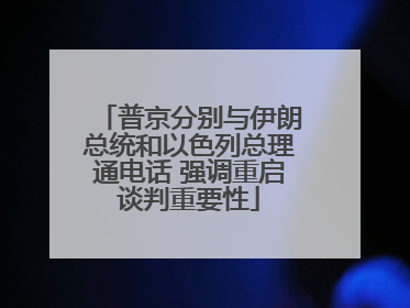 普京分别与伊朗总统和以色列总理通电话 强调重启谈判重要性