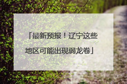 最新预报！辽宁这些地区可能出现弱龙卷