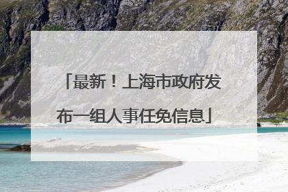 最新！上海市政府发布一组人事任免信息