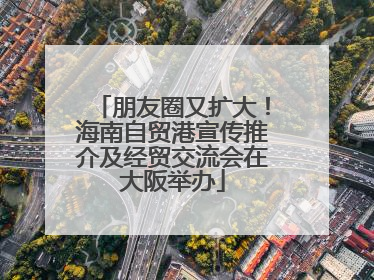 朋友圈又扩大！海南自贸港宣传推介及经贸交流会在大阪举办