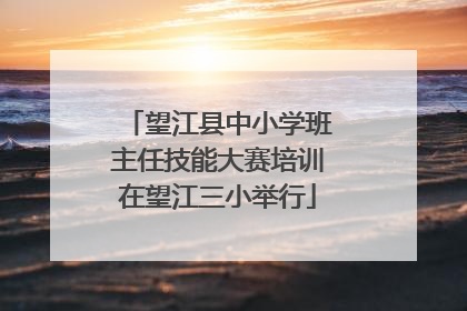 望江县中小学班主任技能大赛培训在望江三小举行