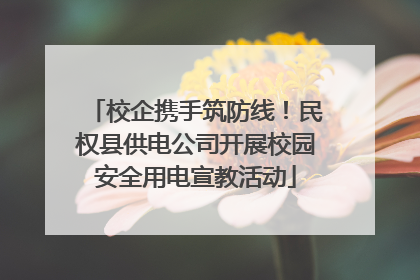 校企携手筑防线！民权县供电公司开展校园安全用电宣教活动