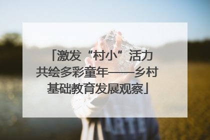 激发“村小”活力 共绘多彩童年——乡村基础教育发展观察