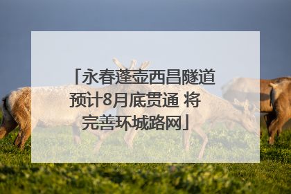 永春蓬壶西昌隧道预计8月底贯通 将完善环城路网