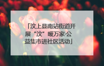 汶上县南站街道开展“汶”暖万家·公益集市进社区活动