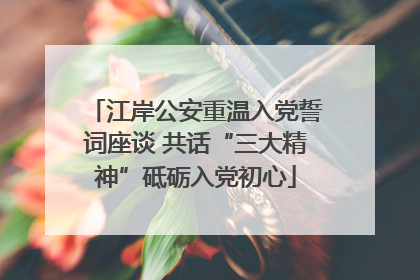 江岸公安重温入党誓词座谈 共话“三大精神”砥砺入党初心