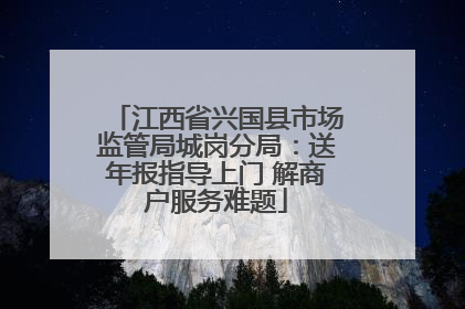江西省兴国县市场监管局城岗分局：送年报指导上门 解商户服务难题