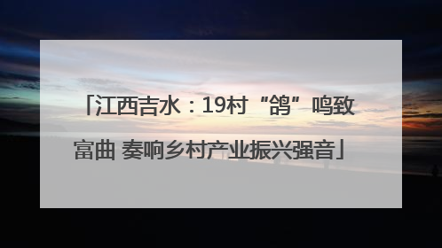 江西吉水：19村“鸽”鸣致富曲 奏响乡村产业振兴强音