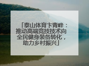 泰山体育卞青峰：推动高端竞技技术向全民健身装备转化，助力乡村振兴