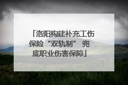 洛阳构建补充工伤保险“双轨制” 兜底职业伤害保障