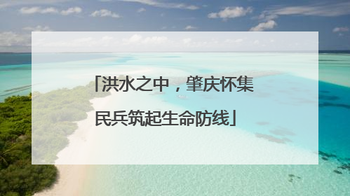 洪水之中，肇庆怀集民兵筑起生命防线