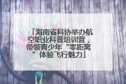 海南省科协举办航空职业科普培训营，带领青少年“零距离”体验飞行魅力